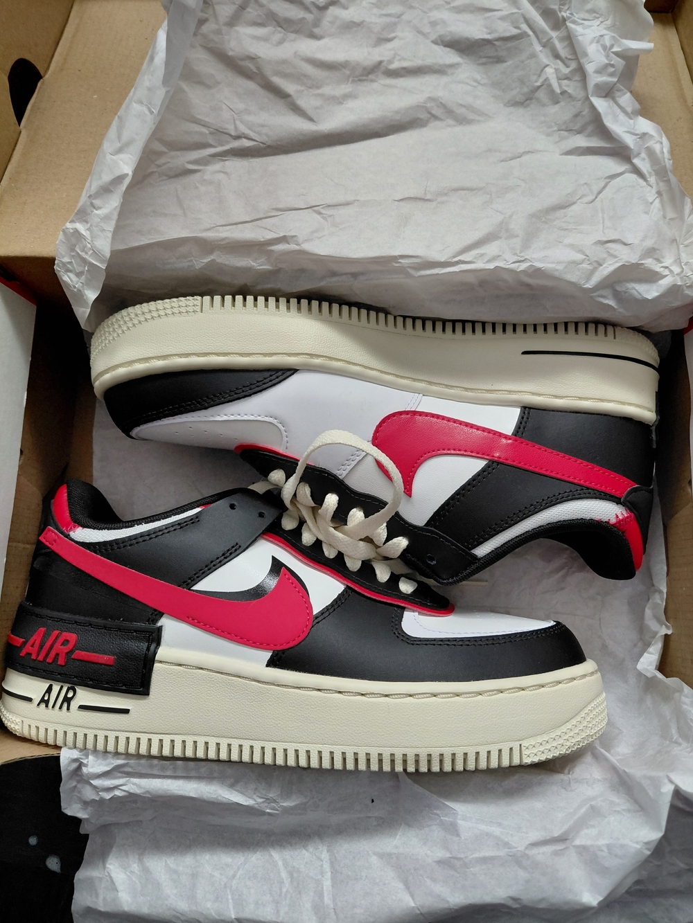 University RED and White Shadow 1s